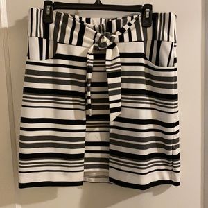 Striped Cabi wrapped skirt